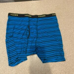 men’s  Hanes 3XL blue underwear.